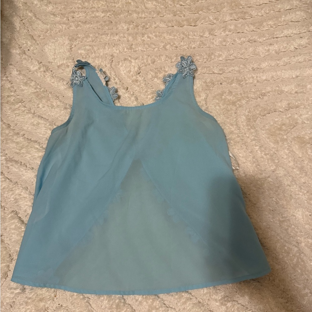 Blue Sleeveless Women's Top